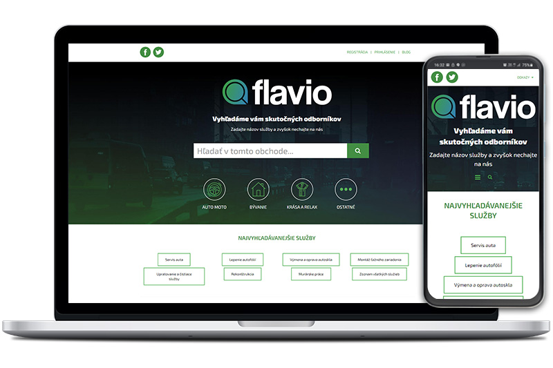 Flavio webová stránka