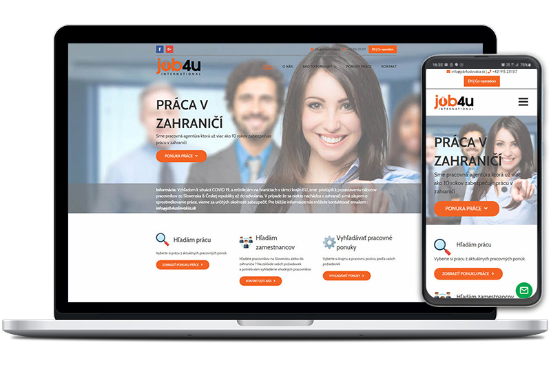 Job4uslovakia webová stránka
