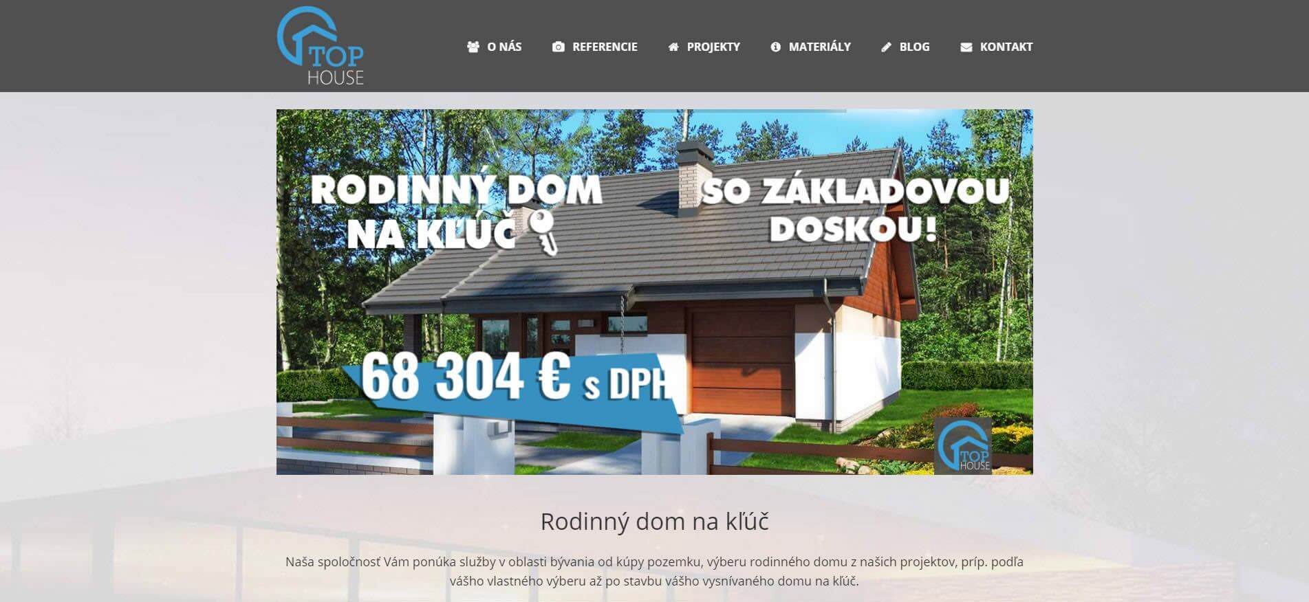 Top House - Webstránka