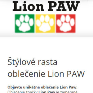 lionpaw.eu - mobilná verzia