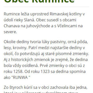 rumince.sk - mobilná verzia