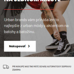 urbanbrands.sk - mobilná verzia