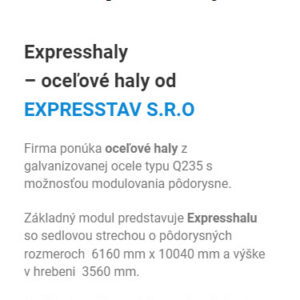 expresshaly.sk - mobilná verzia