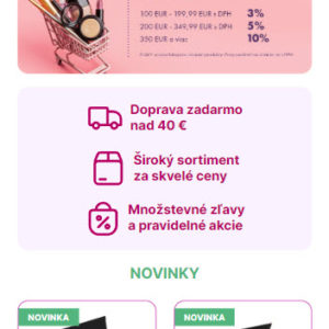 kozmetikabizuteria.sk - mobilná verzia