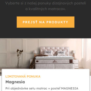 posteleroyal.sk - mobilná verzia