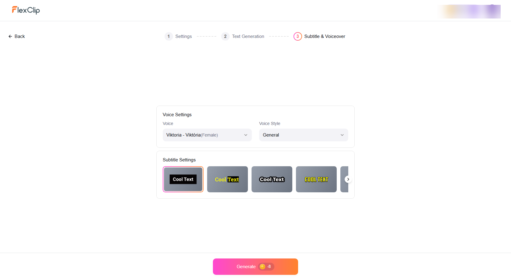 FlexClip AI PPT to Video - úpravy videa